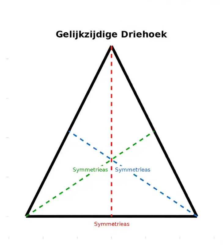 Driehoek met afmetingen, basis 8 cm en hoogte 6 cm, duidelijk gelabeld met maatlijnen.